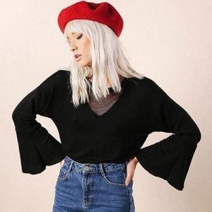 Valfre Cropped Bell Sleeve Top